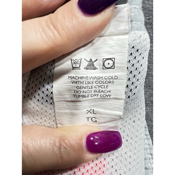 Y2K Nike Swim Trunks Mens Size XL White Red Blue Retro Drawstring Mesh Lined - Picture 6 of 7